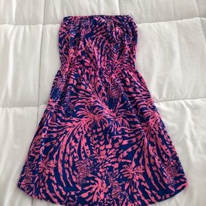 Lily Pulitzer 100% Cotton Windsor Strapless Dress
